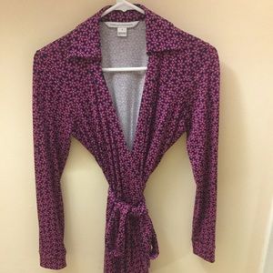 DVF Long Sleeve Wrap Dress